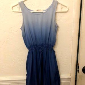 blue ombre mini dress